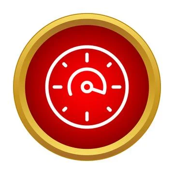 Speedometer icon showing current speed or limit Stock Illustration