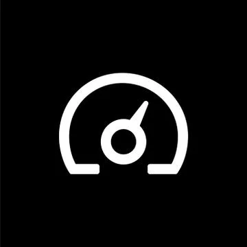 Speedometer icon for simple flat style ui design Stock Illustration