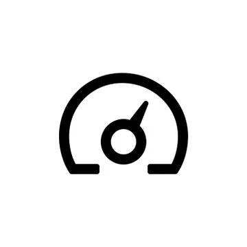 Speedometer icon for simple flat style ui design Illustrazione stock