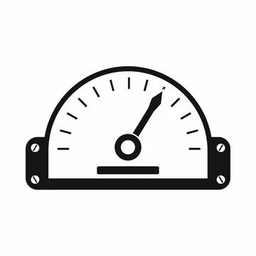 Speedometer icon in simple style Stock Illustration