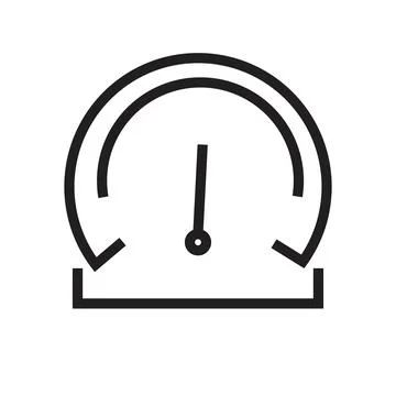 Speedometer Icon, Suitable for Automotive and Performance Designs Stock Illustration