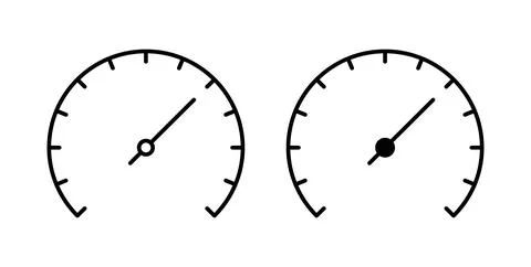 Speedometer icon symbol. Flat Vector illustration Stock Illustration