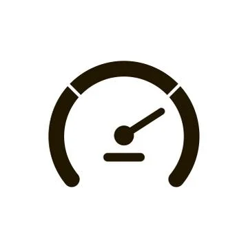 Speedometer icon in trendy flat style isolated on white background. Eps 10. Stock Illustration