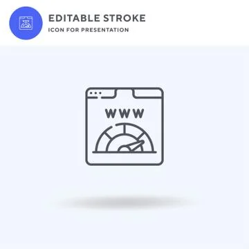 Speedometer icon vector, filled flat sign, solid pictogram isolated on white, Stock Illustration