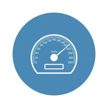 Speedometer Icon Vector flat design style Stock Illustration