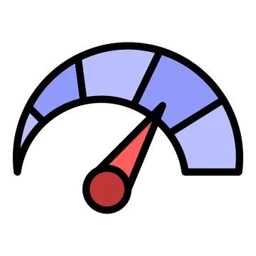 Speedometer icon vector flat Stock Illustration