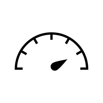 Speedometer icon vector illustration. speed measurement sign and symbol. Stock Illustration