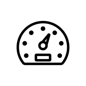 Speedometer icon vector. Isolated contour symbol illustration Illustrazione stock
