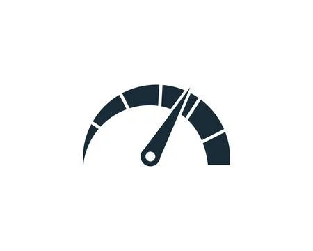 Speedometer Icon Vector Logo Template Illustration Design Stock Illustration