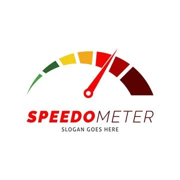 Speedometer Icon Vector Logo Template Illustration Design Stock Illustration