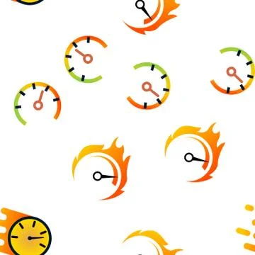 Speedometer Icon Vector Seamless Pattern Illustrazione stock