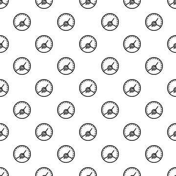 Speedometer icons seamless pattern on white background Stock Illustration