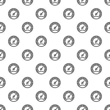 Speedometer icons seamless pattern on white background Illustrazione stock