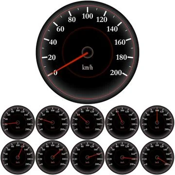 Speedometer Stock Illustration