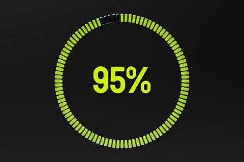Speedometer indicator performance measurement 3D illustration Stock Illustration