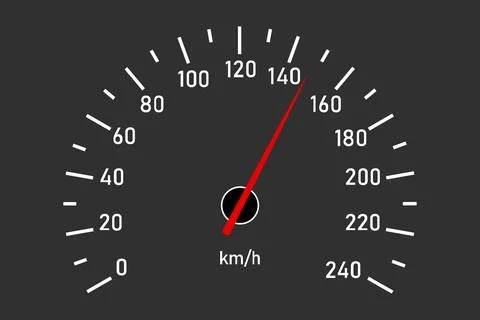 Speedometer isolated on a black background Stock Illustration