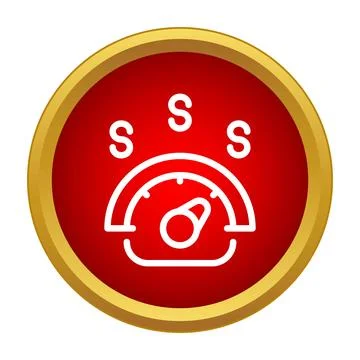Speedometer level indicator showing fast speed performance Stock Illustration