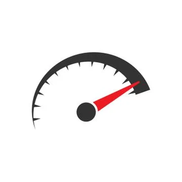 Speedometer level sign icon in flat style. Accelerate vector illustration on  Stock Illustration