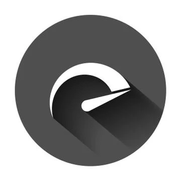 Speedometer level sign icon in flat style. Accelerate vector illustration on  Stock Illustration