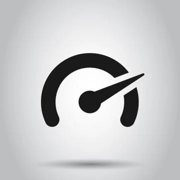 Speedometer level sign icon in flat style. Accelerate vector illustration on  Stock Illustration