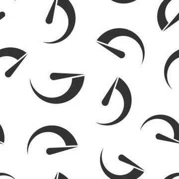 Speedometer level sign icon seamless pattern background. Accelerate vector il Stock Illustration