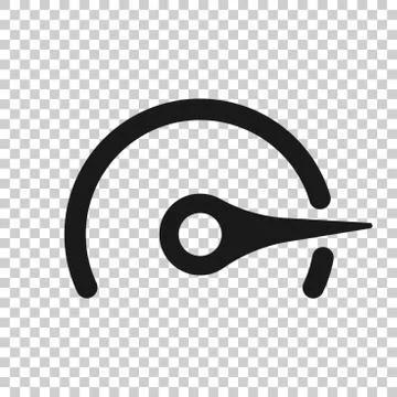 Speedometer level sign icon in transparent style. Accelerate vector illustrat Stock Illustration