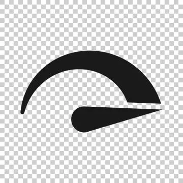 Speedometer level sign icon in transparent style. Accelerate vector illustrat Stock Illustration