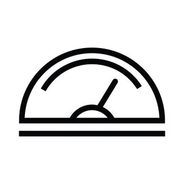 Speedometer line icon, data and analytics with outline style Stock Illustration