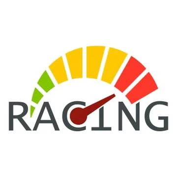 Speedometer logo, flat style 스톡 일러스트