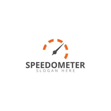 Speedometer logo icon template Stock Illustration