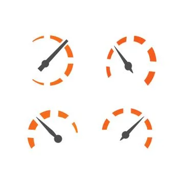 Speedometer logo icon template Stock Illustration
