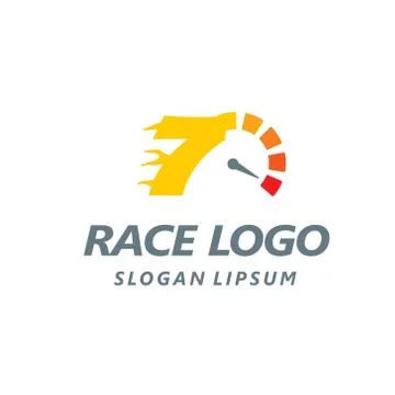 Speedometer logo icon vector illustration eps10. Isolated badge speedo flat d Stock Illustration
