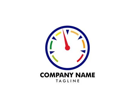 Speedometer logo icon vector illustration Stock Illustration