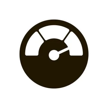 Speedometer measures the speed of the car icon in trendy flat style isolated Stock Illustration