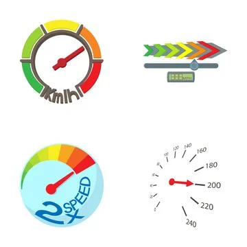 Speedometer measuring performance concept with car dashboard gauges 스톡 일러스트