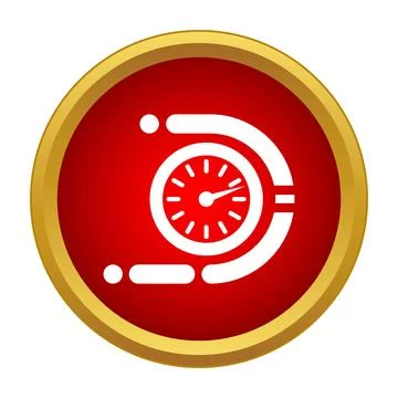 Speedometer measuring velocity with circular progress loading bar Stock Illustration