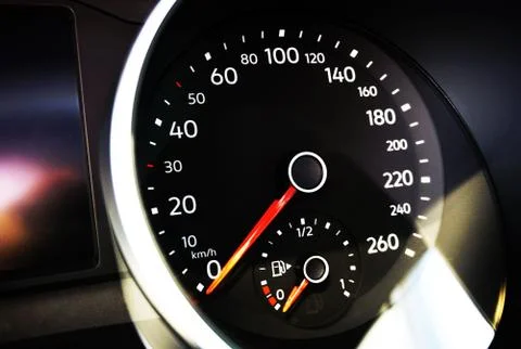Speedometer of a modern car Stock-Fotos