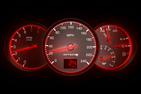 Speedometer NTSC  Stock-Footage 538707