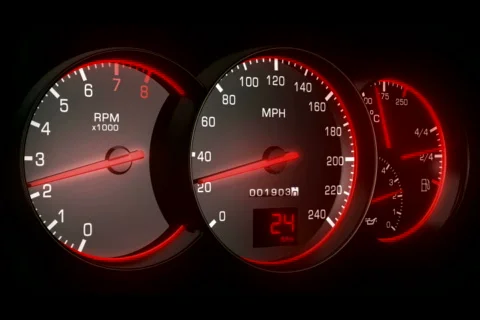 Speedometer NTSC Stock-Footage 538715