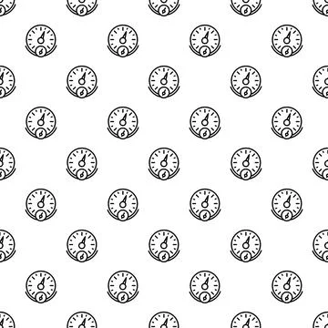 Speedometer with odometer seamless pattern background Stock Illustration