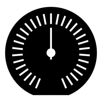 Speedometer odometer speed counter meter icon black color vector illustration 스톡 일러스트