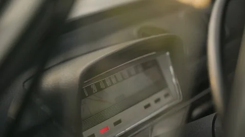 Speedometer of old vintage soviet car Stock Footage 127849985