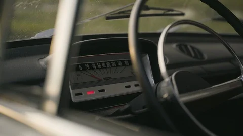 Speedometer of old vintage soviet car Stock Footage 127850433