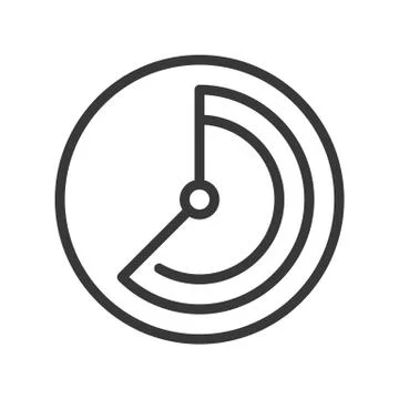 Speedometer or strop watch icon editable stroke Illustrazione stock