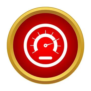 Speedometer with pointer indicating fast speed displaying performance Illustrazione stock