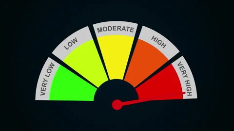 Speedometer For Rating And Review Motion Progress 2d Animation with Alpha Matte Stock Footage 336292808
