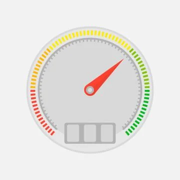 Speedometer From red to green concept Stock Illustration
