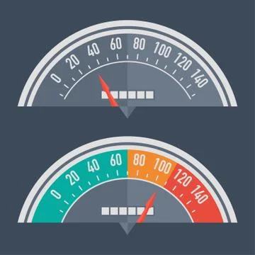 Speedometer retro classic Stock Illustration