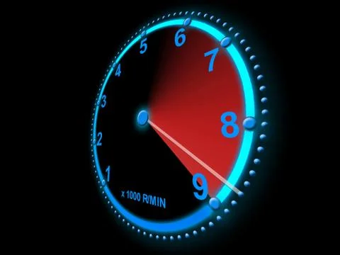 Speedometer scoring high speed Stock Illustration