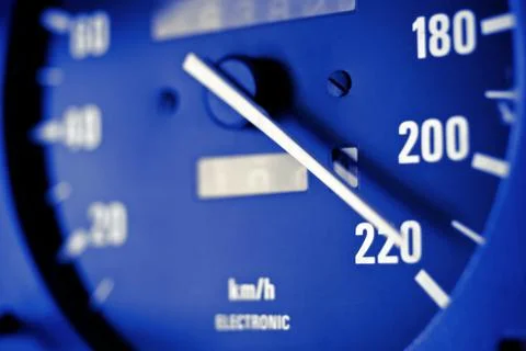 Speedometer scoring high speed Stock Photos
